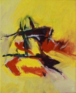 Silentium 1 / Inspiriert durch Arvo Pärt / 26x21 cm / Oel