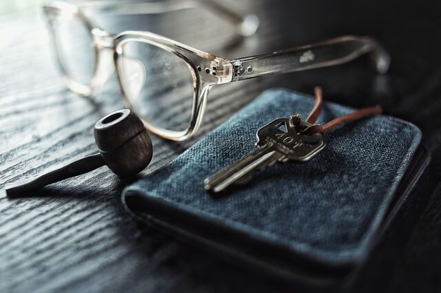 Schlüssel mit brille