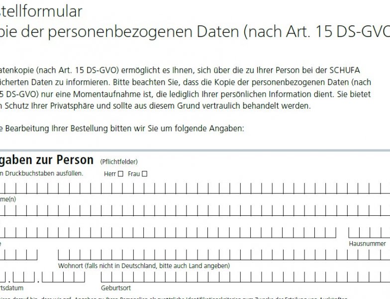 Schufa Auskunft Düsseldorf sofort kostenlos PDF-Formular Schufa Auskunft Düsseldorf sofort kostenlos - PDF-Formular