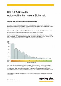 Schufa-Score Tabelle für Automobilbanken Schufa-Score Tabelle für Automobilbanken