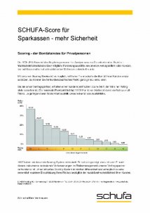 Schufa-Score Tabelle für Sparkassen 1.0 Schufa-Score Tabelle für Sparkassen 1.0