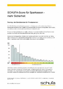 Schufa-Score Tabelle für Sparkassen 2.0 Schufa-Score Tabelle für Sparkassen 2.0