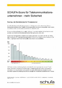 Schufa-Score Tabelle für Telekommunikationsunternehmen Schufa-Score Tabelle für Telekommunikationsunternehmen